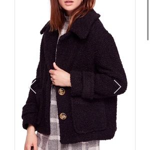 Free People So Soft Cozy Peacoat